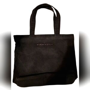 Perry Ellis America Black Denim shoulder bag. Double strap. Zip close.